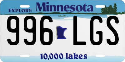 MN license plate 996LGS