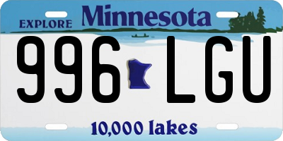 MN license plate 996LGU
