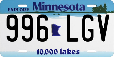 MN license plate 996LGV
