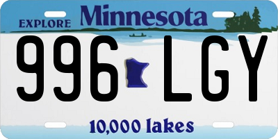 MN license plate 996LGY