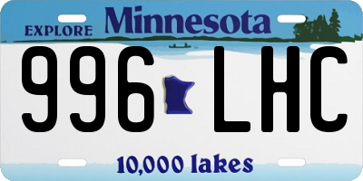 MN license plate 996LHC