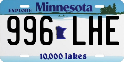 MN license plate 996LHE
