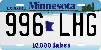MN license plate 996LHG