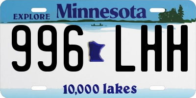 MN license plate 996LHH