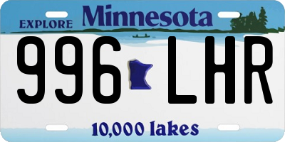 MN license plate 996LHR
