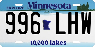 MN license plate 996LHW