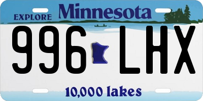 MN license plate 996LHX