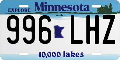 MN license plate 996LHZ