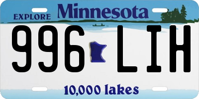 MN license plate 996LIH