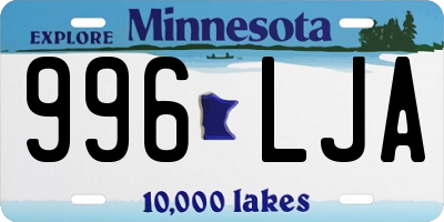 MN license plate 996LJA