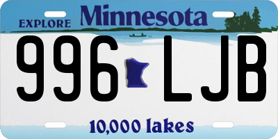 MN license plate 996LJB