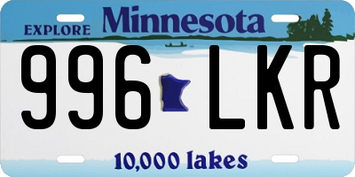 MN license plate 996LKR