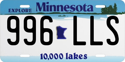MN license plate 996LLS