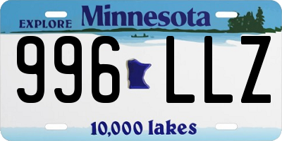 MN license plate 996LLZ