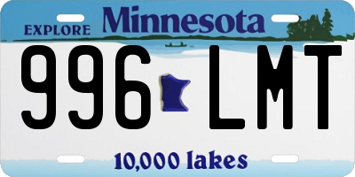 MN license plate 996LMT