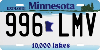 MN license plate 996LMV