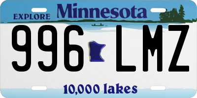 MN license plate 996LMZ