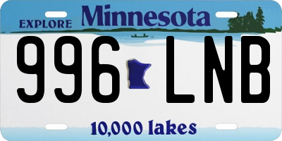 MN license plate 996LNB