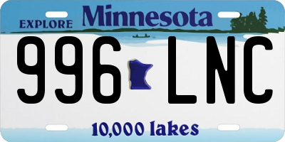 MN license plate 996LNC