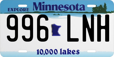 MN license plate 996LNH