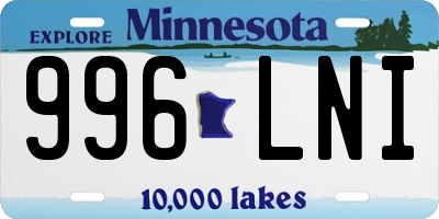 MN license plate 996LNI
