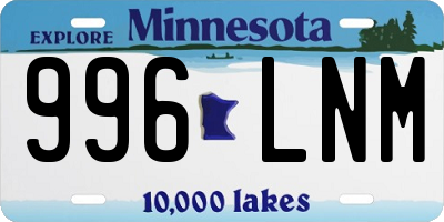 MN license plate 996LNM