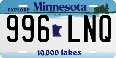MN license plate 996LNQ