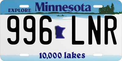 MN license plate 996LNR