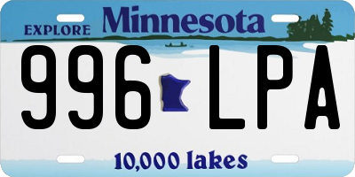 MN license plate 996LPA