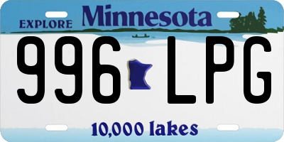 MN license plate 996LPG