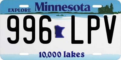 MN license plate 996LPV
