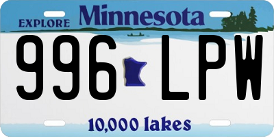 MN license plate 996LPW