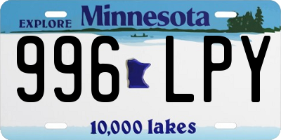 MN license plate 996LPY