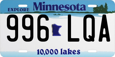 MN license plate 996LQA