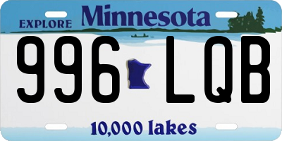 MN license plate 996LQB