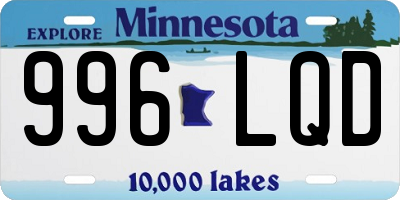 MN license plate 996LQD