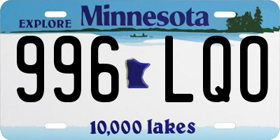 MN license plate 996LQO