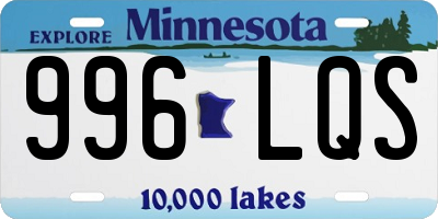 MN license plate 996LQS