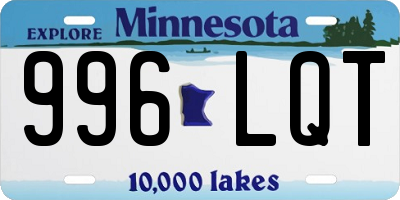 MN license plate 996LQT
