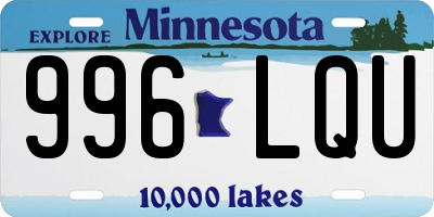 MN license plate 996LQU