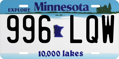 MN license plate 996LQW