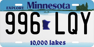 MN license plate 996LQY