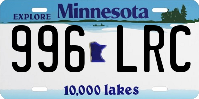 MN license plate 996LRC