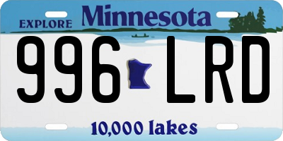 MN license plate 996LRD