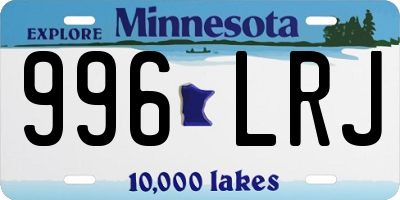 MN license plate 996LRJ