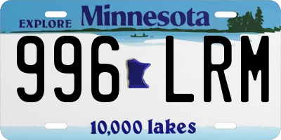 MN license plate 996LRM