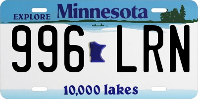 MN license plate 996LRN