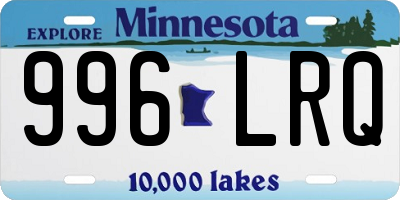 MN license plate 996LRQ