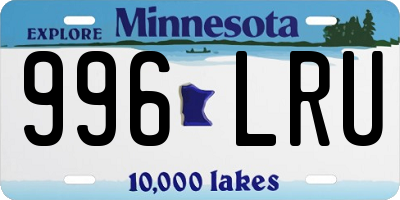 MN license plate 996LRU