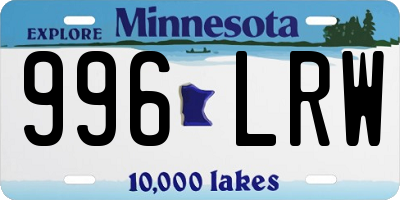 MN license plate 996LRW